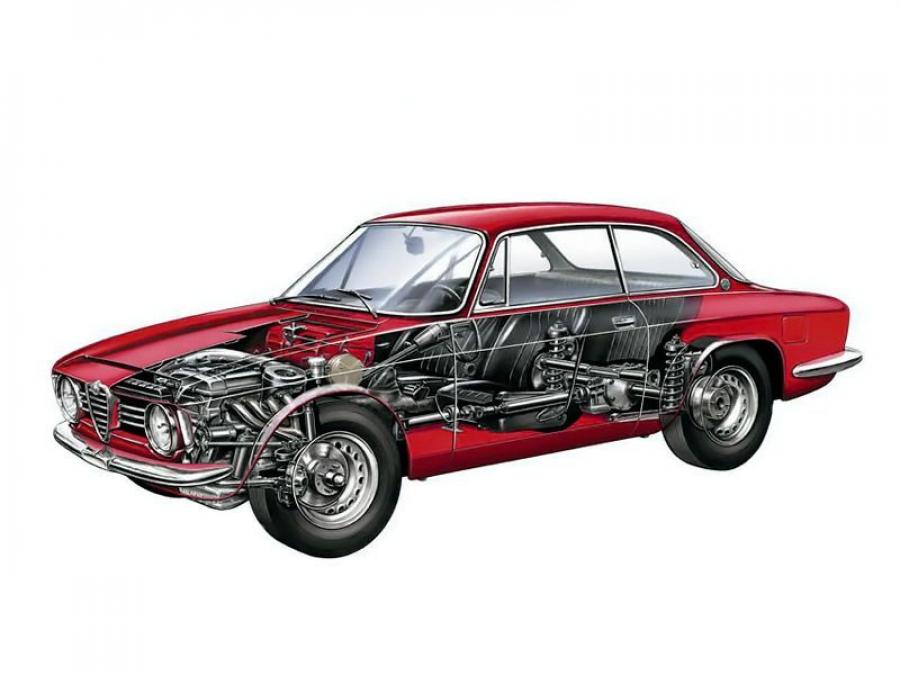 Схема Alfa Romeo Giulia Sprint GT Veloce (105) 1965 года  (фото 8 из 11)